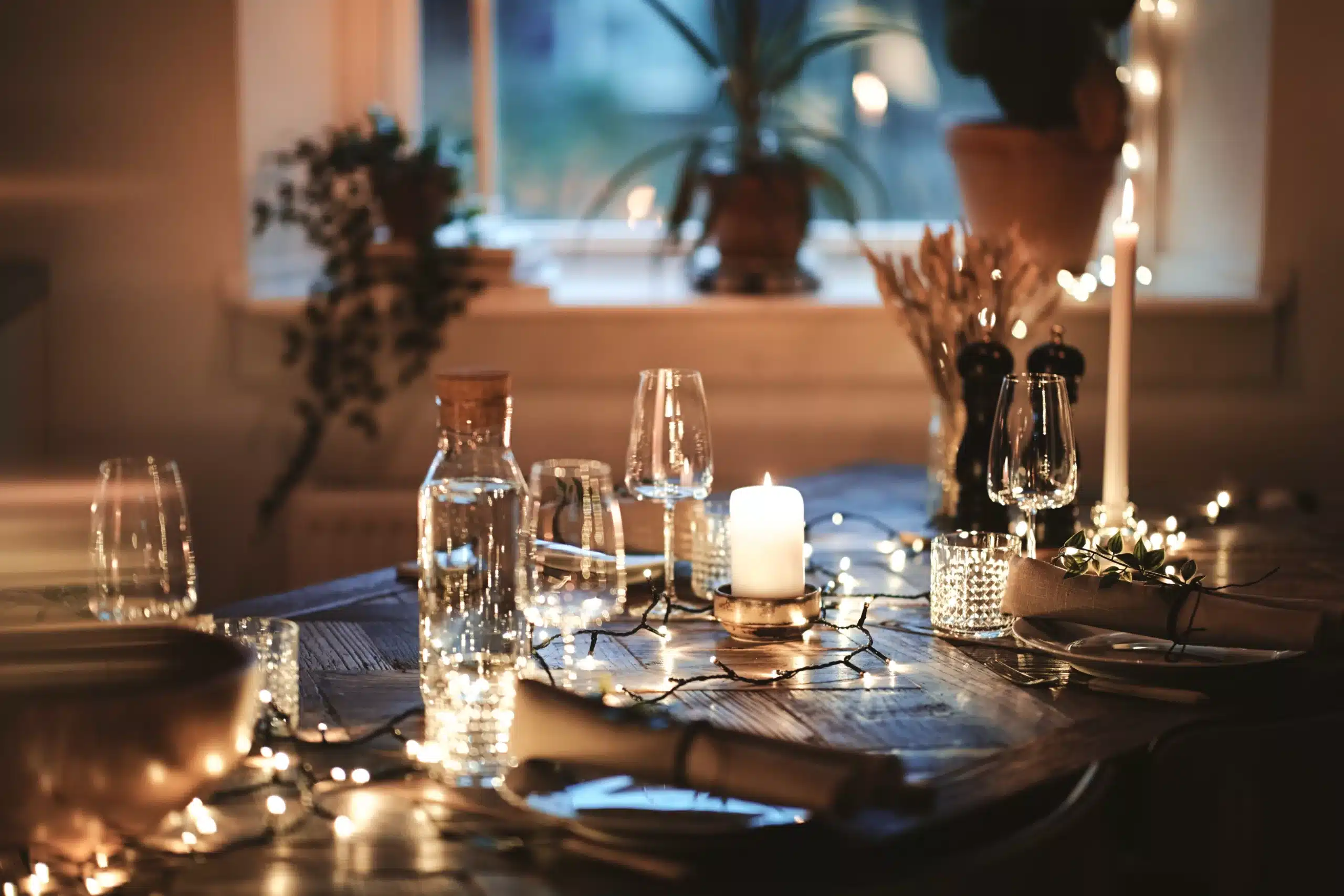 decorated dinner table