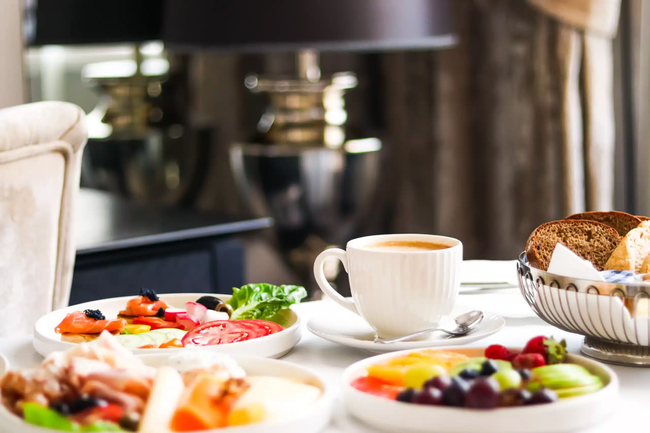 Breakfast Table In Restaurant