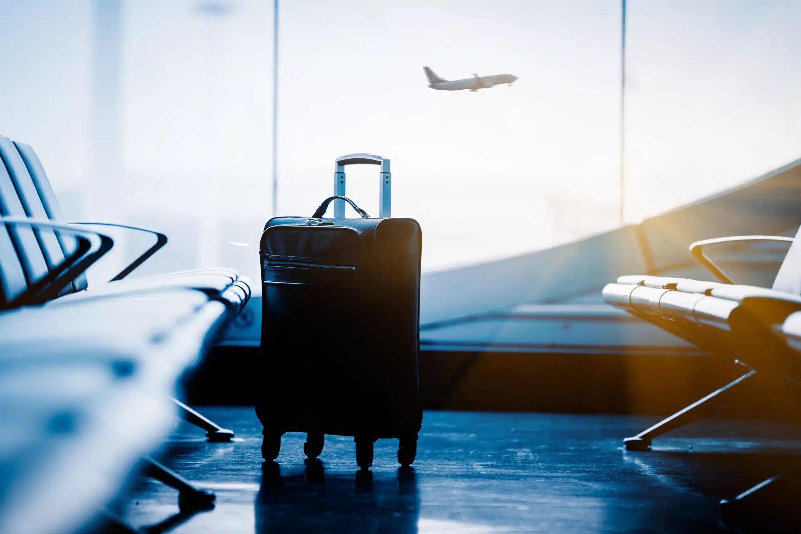 Suitcase at an airport